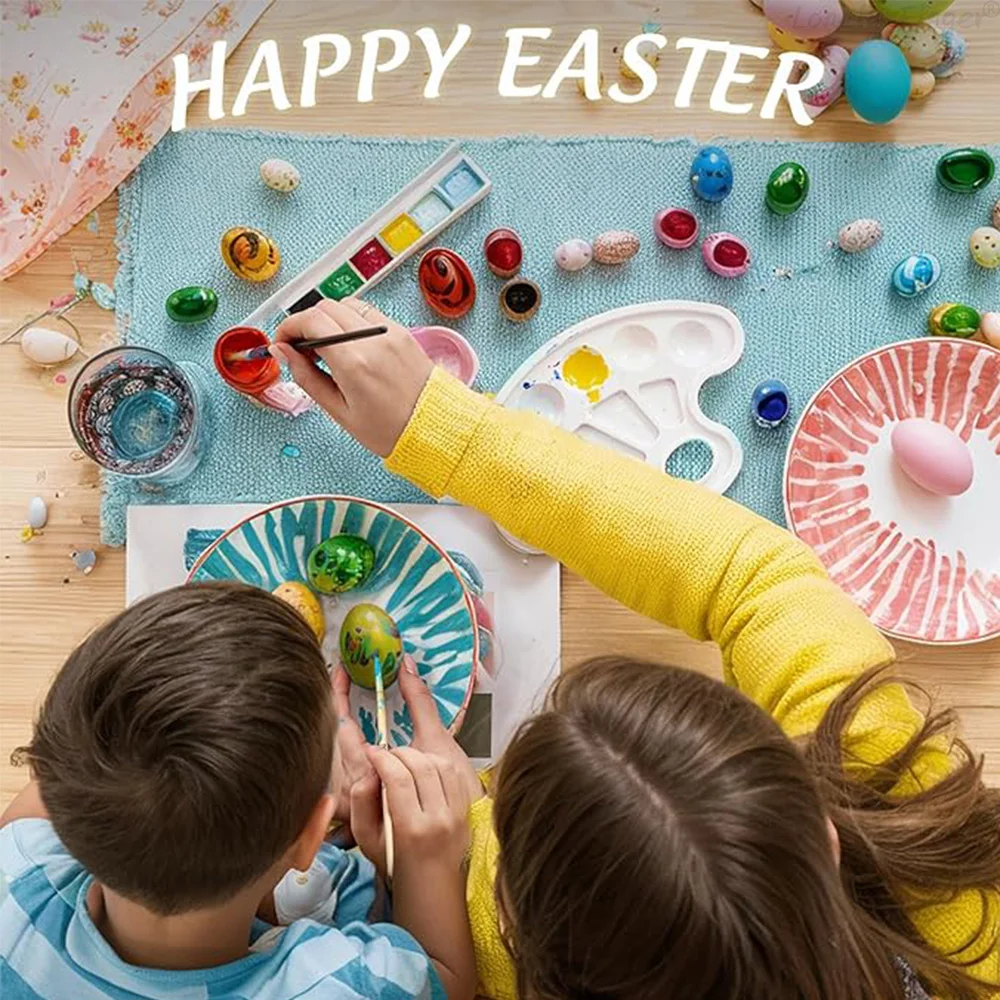 Plastic Oval Paint Tray Palettes, Paint Pallets with Thumb Hole, Paint Trays for Kids, Paint Trays for Acrylic Paint