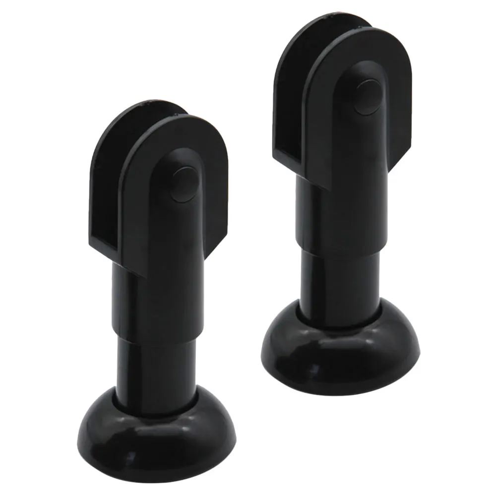 

2pcs Bathroom Support Legs Black Nylon Plastic Adjustable Height Toilet Partition Fittings Hardware Restroom Accessories Strong