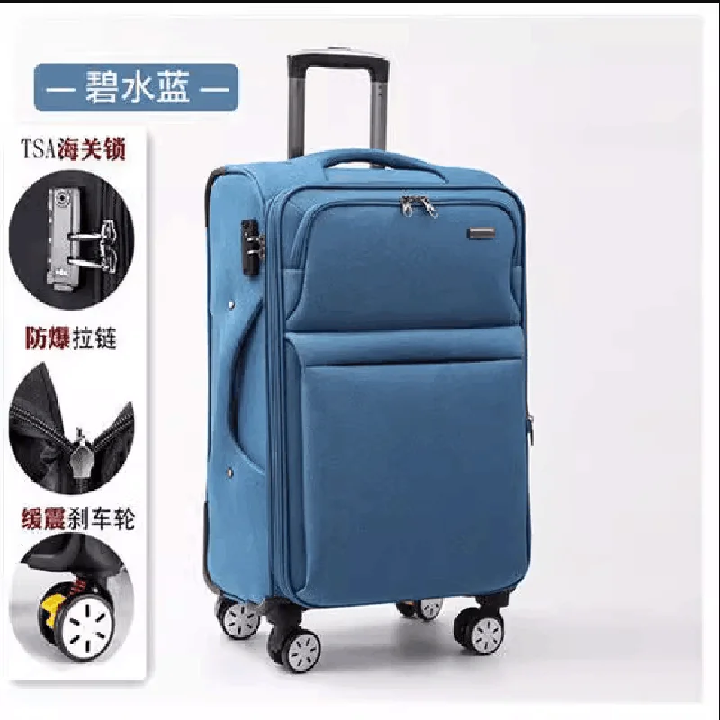 Waterproof Oxford cloth luggage Men's extra-large capacity suitcase Strong durable trolley box Women's universal wheel combinati