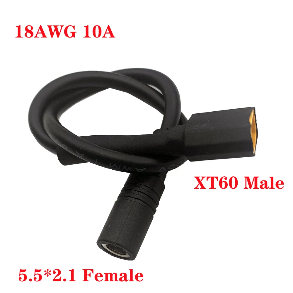 XT60 Male/Female Connector To DC5525 5521 Power Cable 5.5x2.5mm 5.5*2.1 Adaptor For TS100 Soldering Iron Conversion Cable