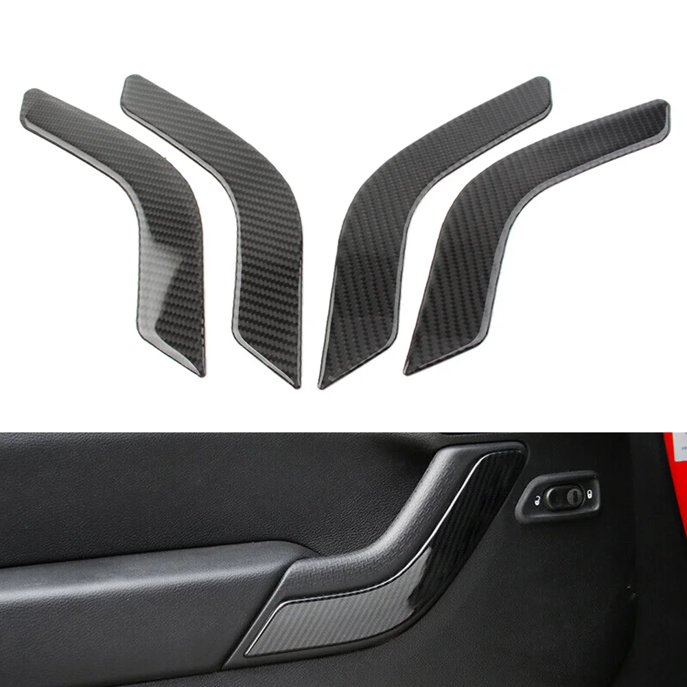 4Pcs/Set Car Interior Door Handle Cover Trim Accessories For Jeep Wrangler JK 2011 2012 2013 2014 2015 2016 2017