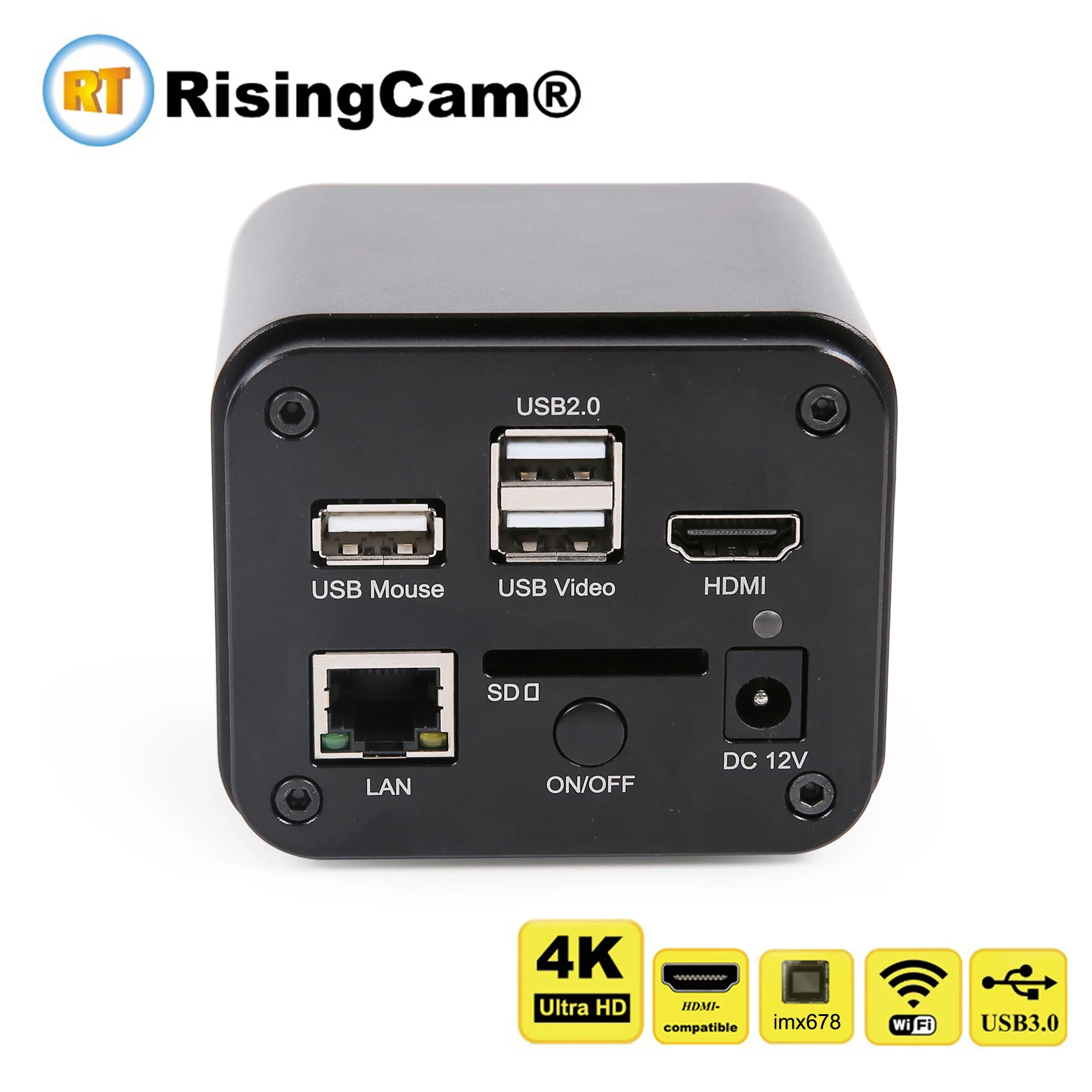 RisingCam top 4K Ultra HD 30fps HDMI USB GE output imx678 1/1.8