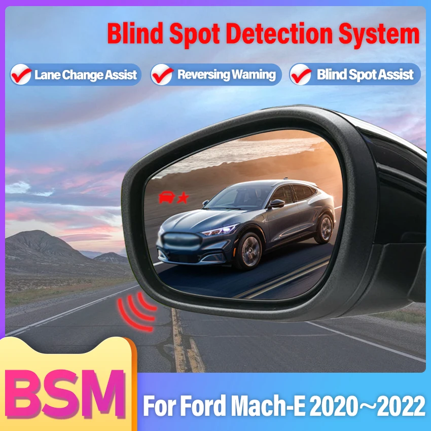 Millimeter Wave Radar BSD Blind Spot Detection System Change Lane Safer BSM Blind Spot Monitoring For Ford Mach-E 2020~2022