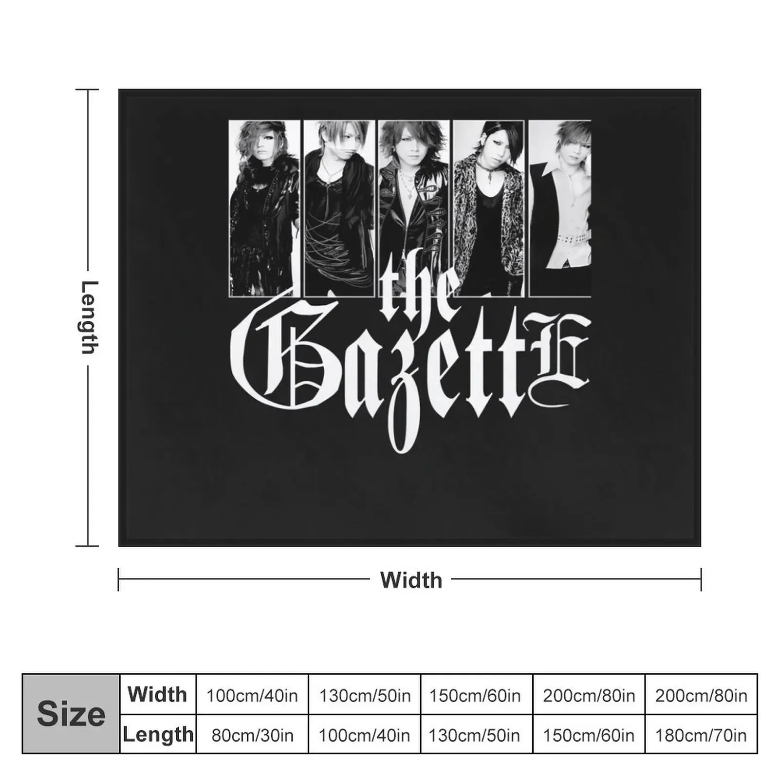 The Gazette Japan Rock Band T-shirt classique Throw Blanket Multi-Purpose Camping Personalized Gift Large Blankets