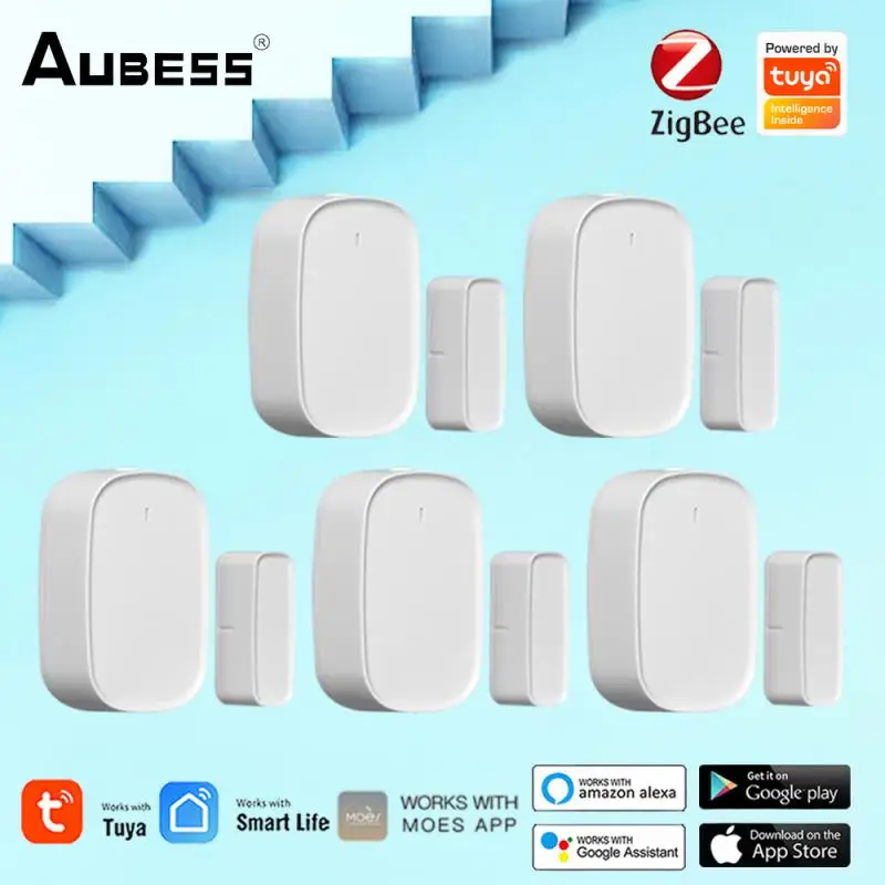 

Tuya ZigBee Smart Window Door Gate Sensor Detector Smart Home Security Alarm System Smart Life App Control Door Window Sensor