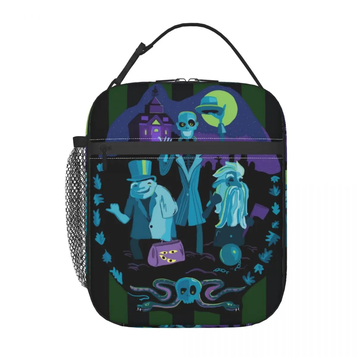 Haunted Mansion Insulated Lunch Bag for Camping Travel Resuable Thermal Cooler Bento Box Women Children