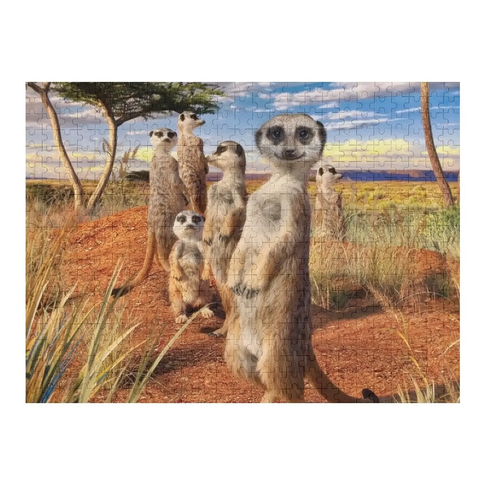 Meerkats Jigsaw Puzzle, Brinquedo personalizado do bebê, Presente De Madeira Personalizado