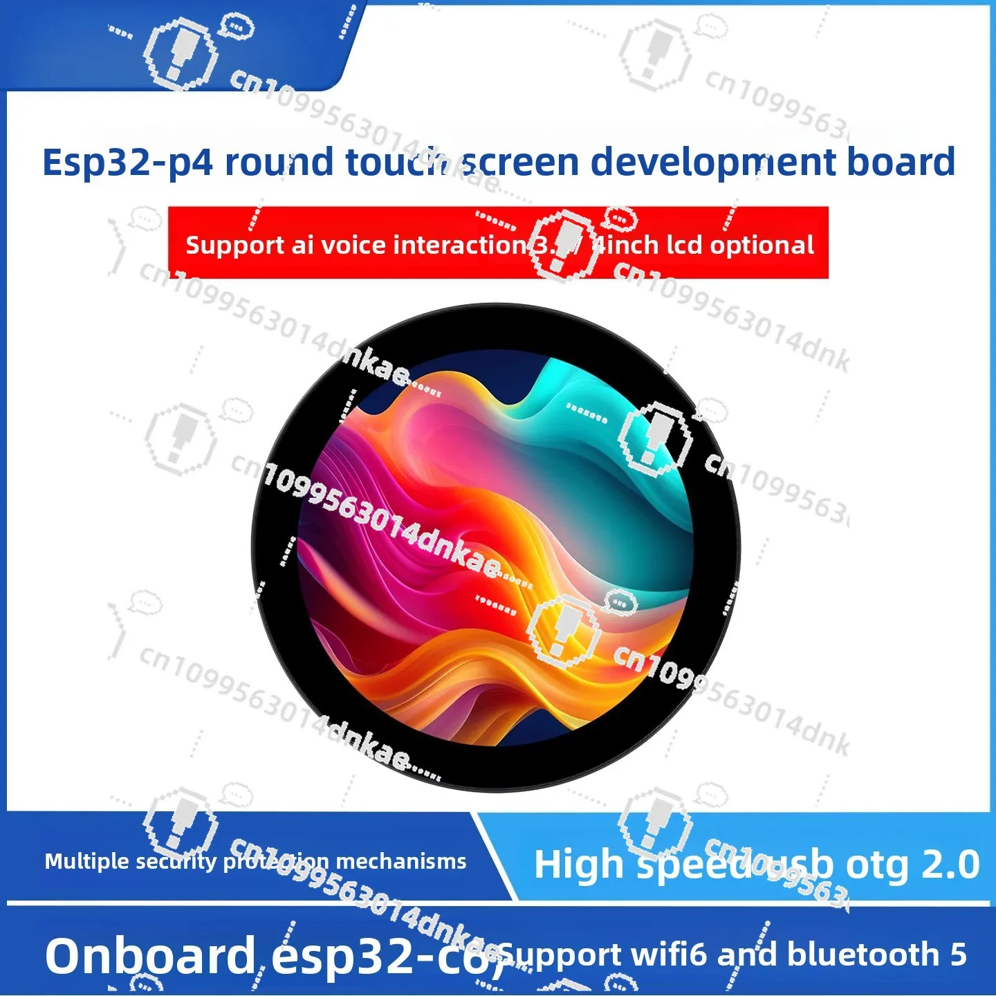 ESP32-P4 Development Board 3.4 Inch Display WiFi/Bluetooth DeepSeek AI Voice Interaction