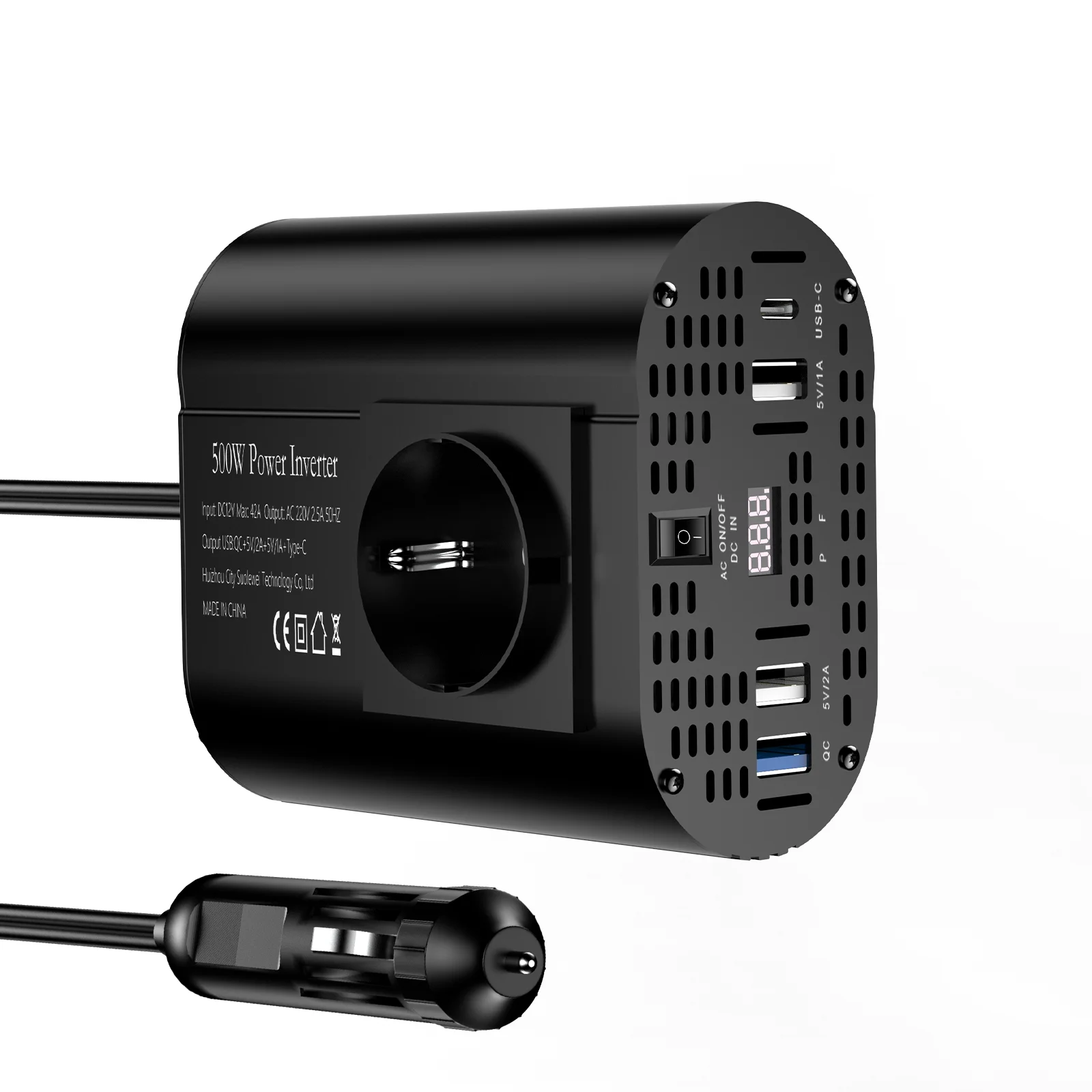 Modified Wave Inverter - New EU Socket 500W/400W Power Inverter, suitable for cars and mobile phones