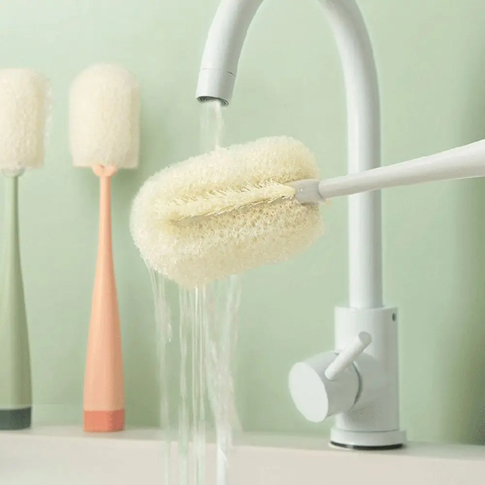 

No Dead Ends Cleaning Sponge Extrudable Baby Bottle Brush Kitchen Tools Long Handle Water Cup Brush