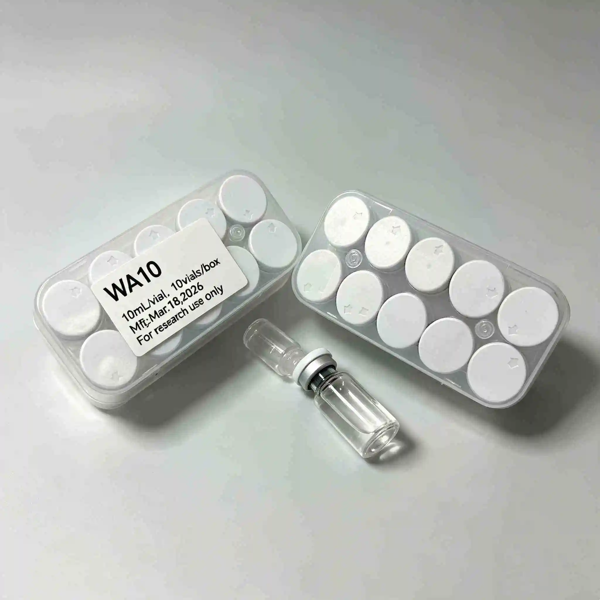 Random Cap Colors, 10 Vials Per Box, Production Date Subject to Actual Goods High-Quality RT Freeze-Dried Powder 5mg