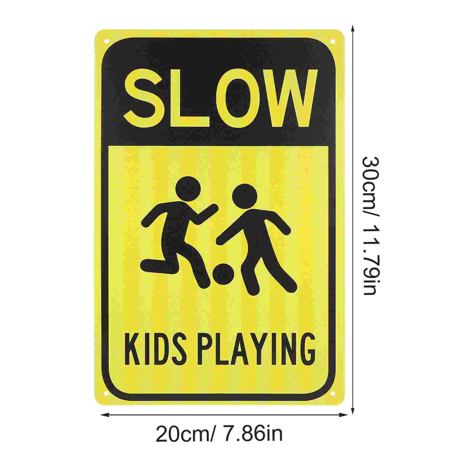 Straßenschild Verlangsamen Straßenschild Kinder spielen Vorsichtsschild Metall Straßenschild Verkehr Straßenschild Kinder verlangsamen Schild Warnung Verkehr