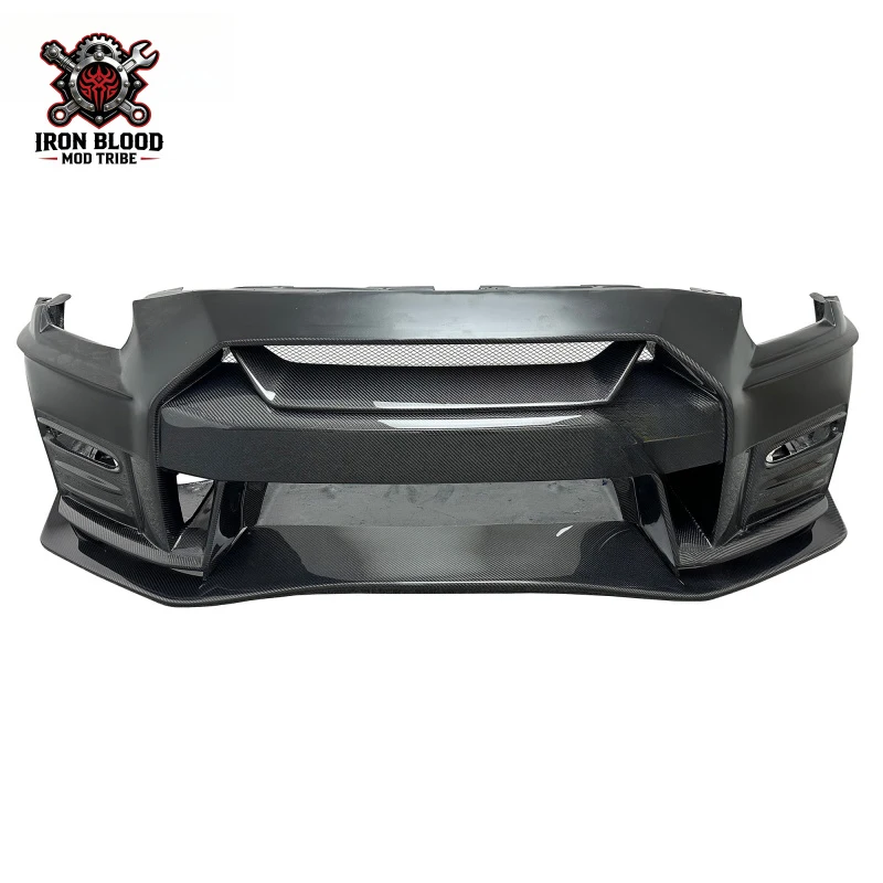 

Suitable for MY17 N Style Car Half Carbon Fiber Body Kit Front Bumper Nissan GTR R35 2008-2016