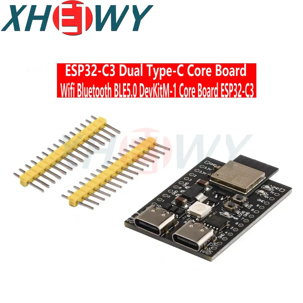 1PCS ESP32-C3 Module Dual Type-C WiFi Bluetooth BLE5.0 DevKitM-1 Core Board ESP32C3