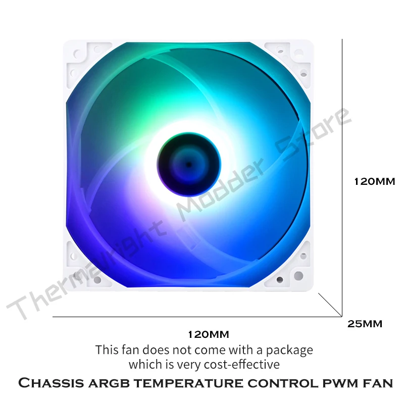 Thermalright Case Fan 12CM 5V ARGB S-FDB Bearing 1550 RPM Same Paragraph CPU Cooler Black/White PA120 AX120R SE