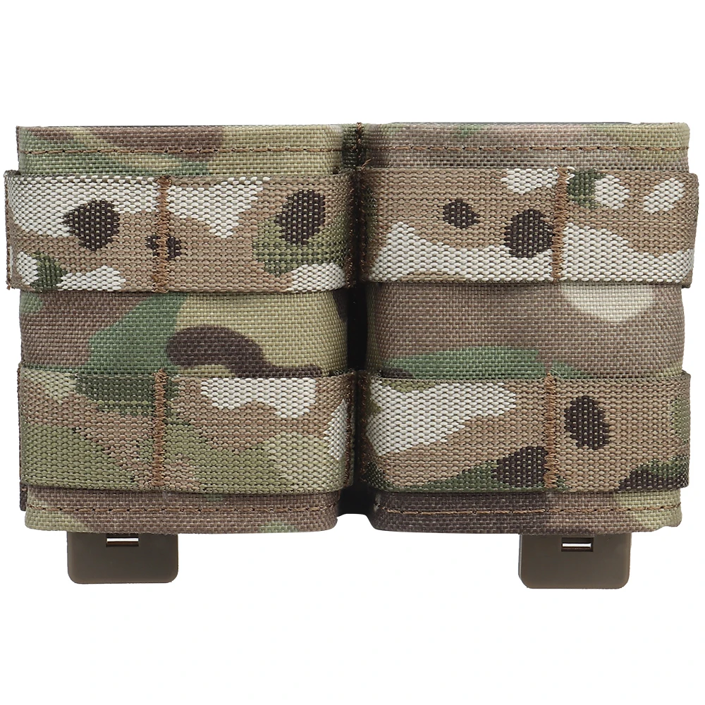 Tactical 5.56 Mag Pouch Double Open Top Magazine Pouch MAG Retention Insert Malice Strap Clip Low Profile For MOLLE Hunting Belt