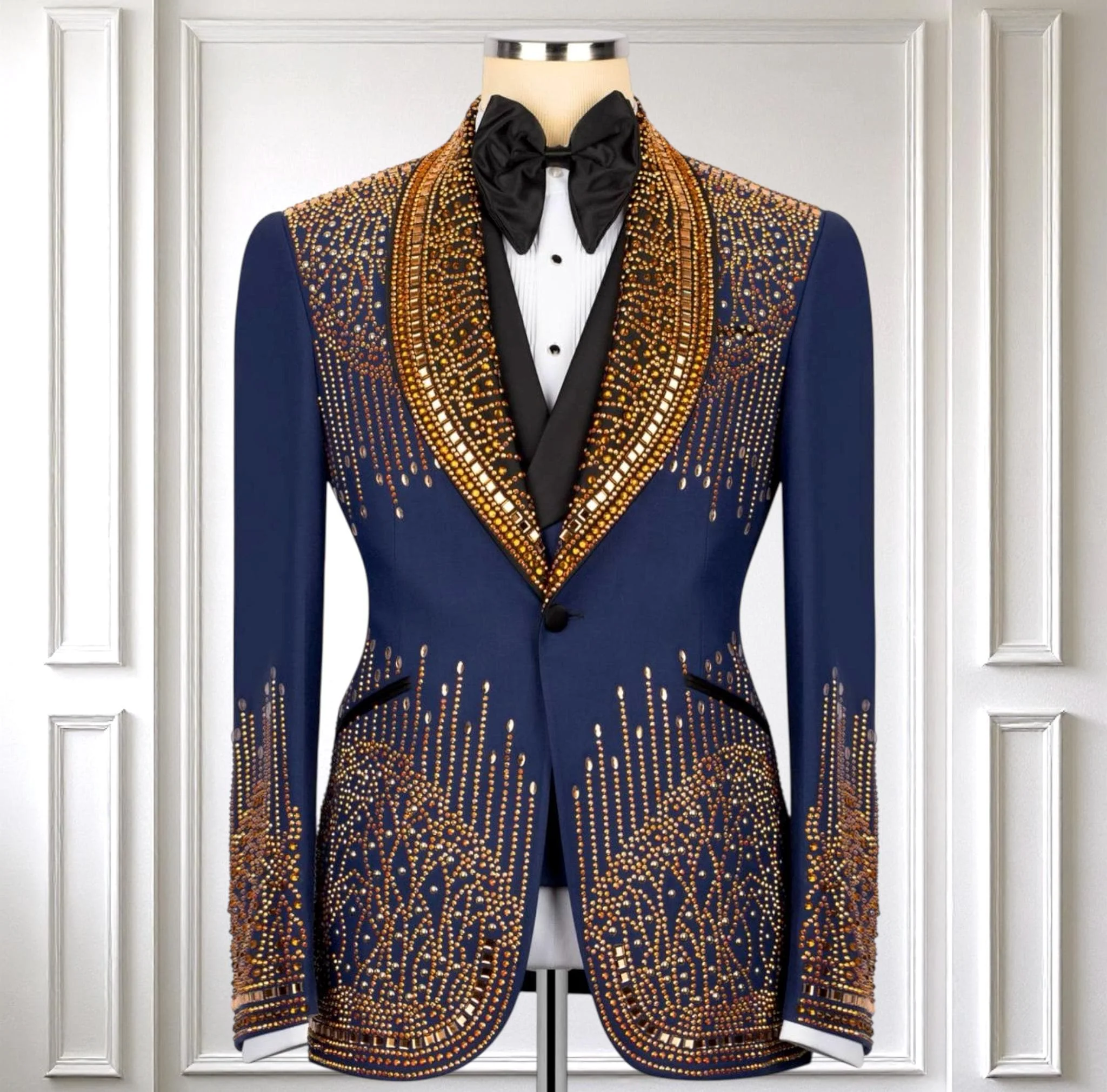 

Exclusive Design Wedding Men's Groom Tuxedo Set, Party Suit Men, Prom's Tuxedo, Stage Costume, Gifts For Husband