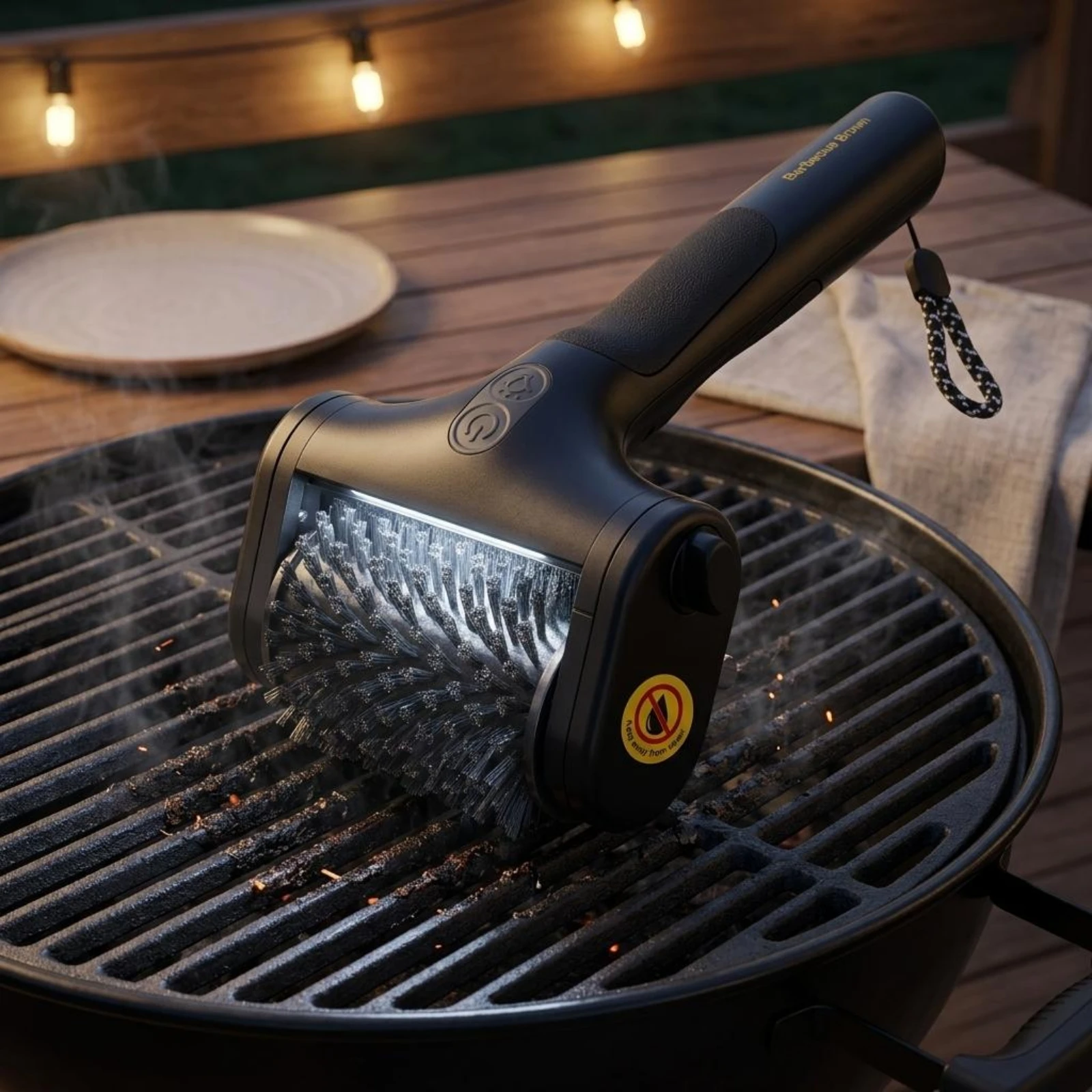 

LED Grill Brush Heat-Resistant Electric Grill Brush Electric Barbecue Cleaner Quiet for Outdoor Grilling