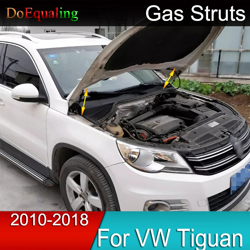 For VW Tiguan 2010 2011-2018 2016 2017 2013 Car Styling Front Bonnet Hood Engine Cover Hydraulic Rod Gas Struts Lift Support