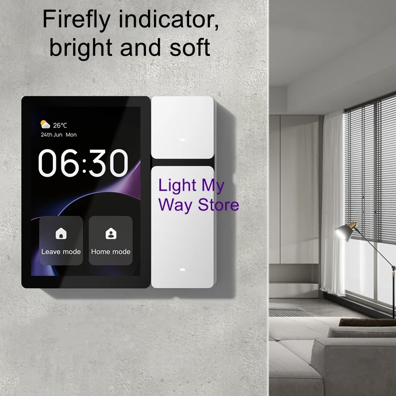 Mini Smart Center Screen Entry Model Graffiti Smart Switch GFF Architecture 3.5 inch Infrared Remote Control 3 Way Switch