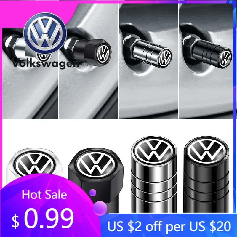 

Для VW Volkswagen Jetta MK5 Golf 4 шт. металлические автомобильные значки, колпачки для клапанов колес, автомобильные аксессуары для Volkswagen VW Scirocco