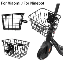 Stainless Head Handle Basket for Ninebot Max G30 G30D Xiaomi M365 Pro Pro2 Electric Scooter Front Storage Basket Hanging Basket