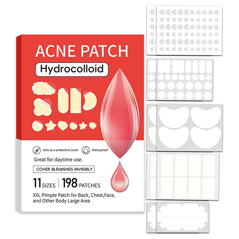 198pcs Face Skin Care Acne Pimple Patch Invisible Professional Healing