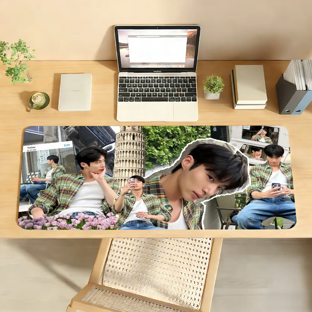 Actors B-Byeon Woo Seok Mouse Pad Computer Laptop Rubber Non-slip Mouse Mat Mousepad Gamers Decoracion Desk Mat