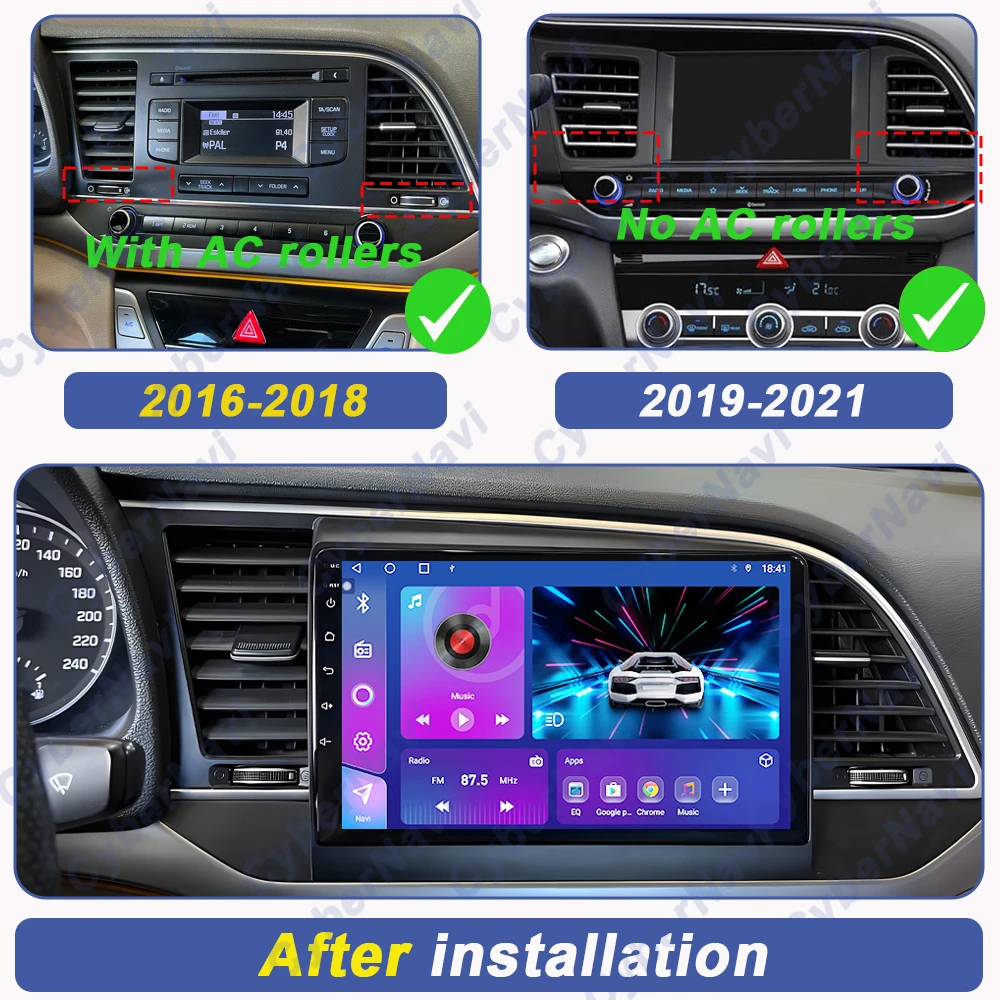 Car Radio For Hyundai Elantra Avante AD 2015 - 2021 Carplay Android Auto Stereo Multimedia Player GPS Navigation autoradio WIFI