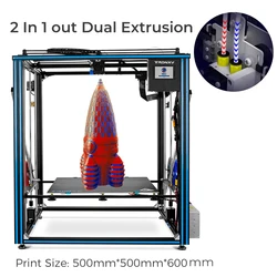 TRONXY X5SA 500-2E FDM 3D Printer Kit 500*500*600mm Large Print Size 3d Printer High Precision 2 In 1 Auto- Leveling 3d Printer