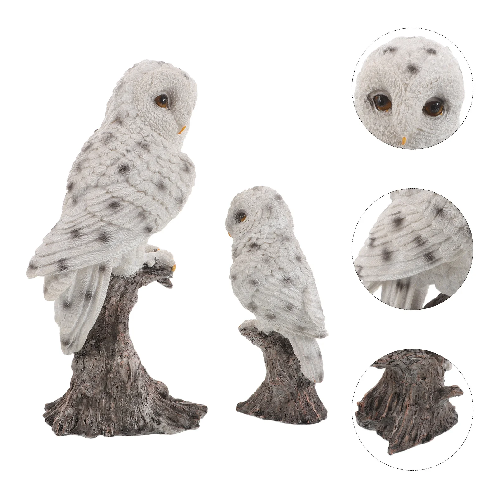 

2Pcs Owl Outdoor Statue Realistic Sculpture Lifelike Bird Decoration for Garden Yard Patio Resin Weatherproof Owl Ornament