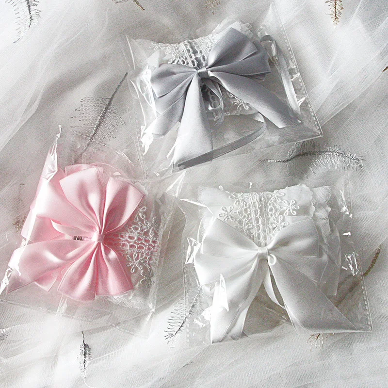 Lolita Anime Maid Ruffled Headband Sweet Embroidery Lace Ribbon Bow Hairband with Hairpins Cosplay Headdress