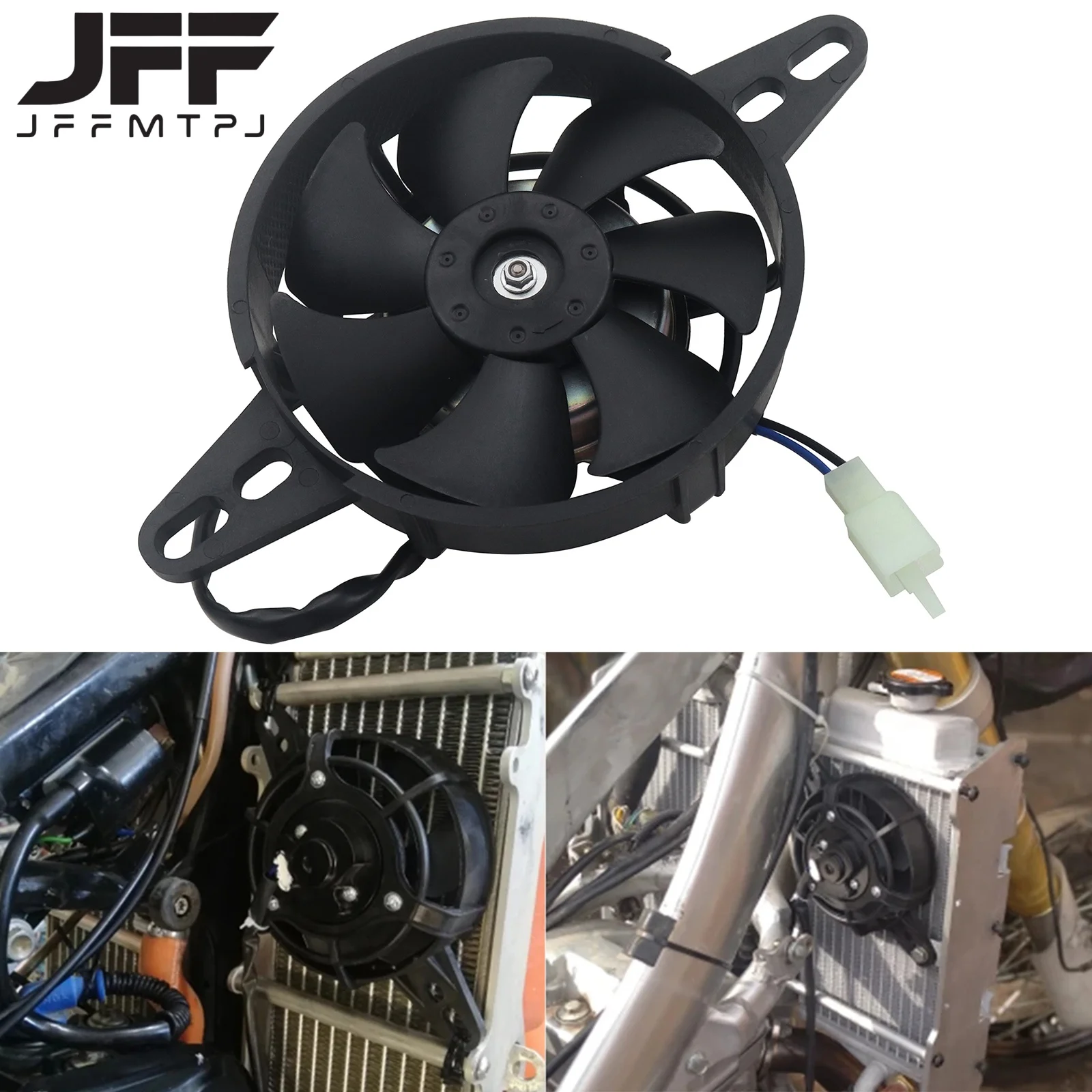 Motocross Engine 12V Radiator Cooling Fan Oil Cooler For ATV Quad Go Kart Honda Yamaha KTM Kawasaki Suzuki Universal Part