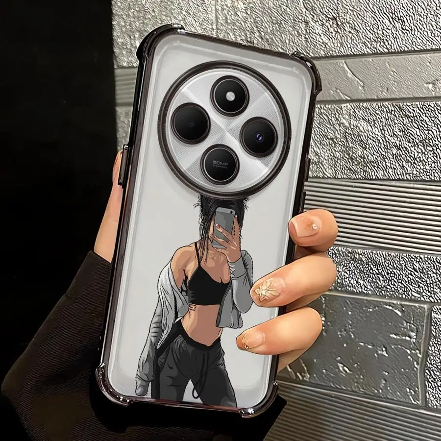 

Чехол с городским женским мультяшным рисунком для Xiaomi Redmi 13C 14C A3X A5 A3 K80 5G K80 Pro, чехол для телефона