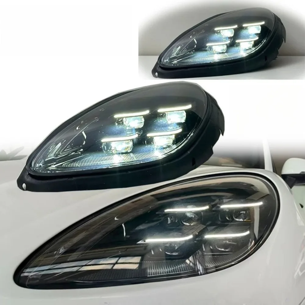 

HETOP для Porsche Macan 95B.1 95B.2 2014-2022: Светодиодные фары Plug and Play, высококачественные, хит продаж, с ДХО