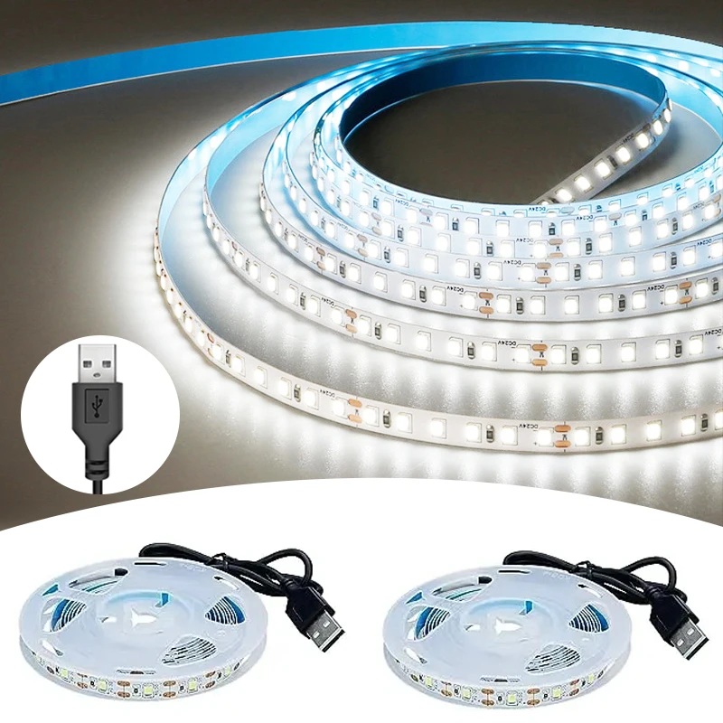 SMD2835 LED Strip Lights USB 5V White Warm White LED Tape Ribbon for TV Backlights Home Decor Strips Lighting