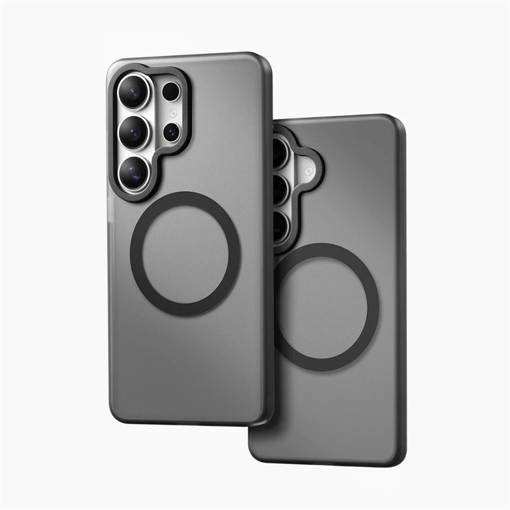 Luxury Matte Translucent Magnetic Shockproof For Samsung Galaxy S26 Ultra S25 Plus Case Wireless Charging Anti-fingerprint Cover