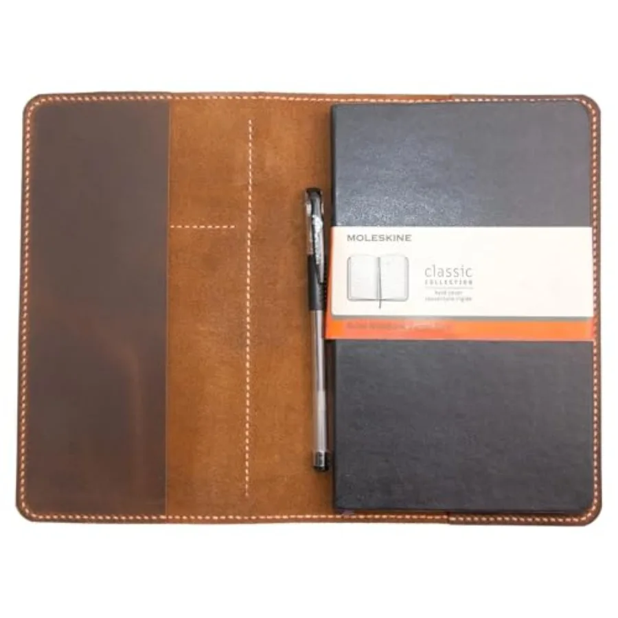 

Refillable Journal Cover for Classic Moleskine Large Size/Xl Large Volant Cahier Journal Portfolio 5" X 8.25" Notebook Cover Br