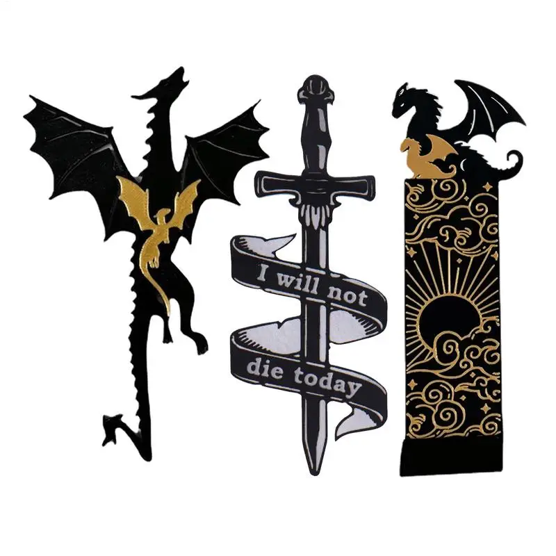 Anime Black Dragon Bookmarks Collect Gift for Book Lovers Acrylic Book Mark Stationery Accessories for Men Women Friends Teacher