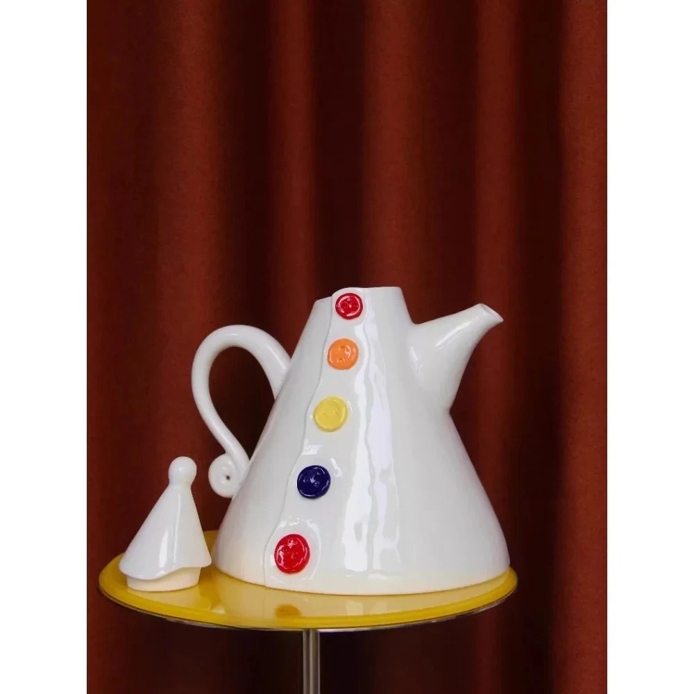 Handmade ceramic teapot household cold kettle high temperature resistant kettle creative birthday gift ornament