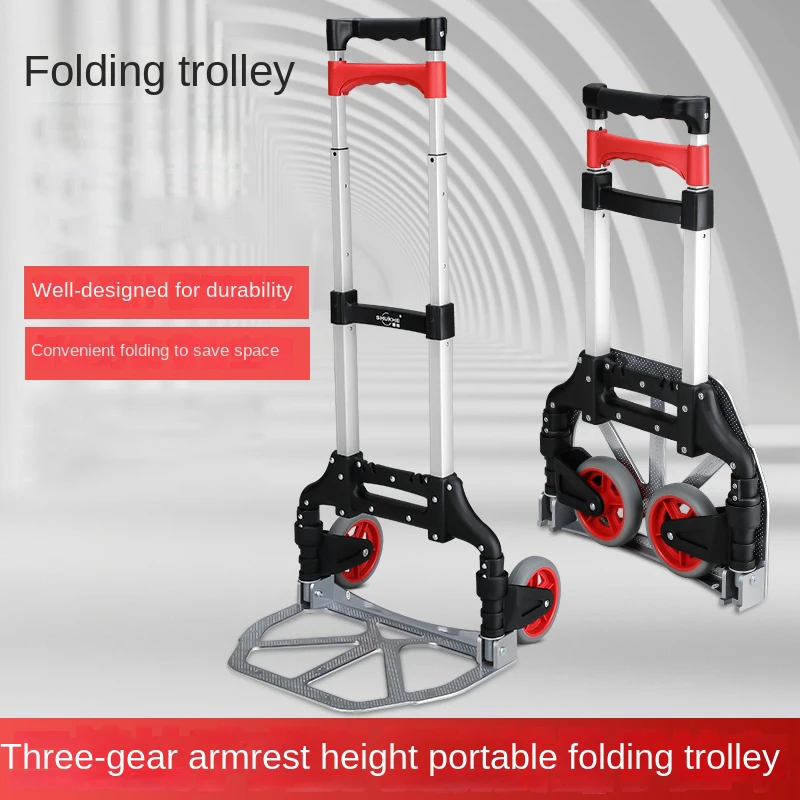 68kg Heavy duty load climbing trolley lightweight folding warehouse factory pulling and carrying cart hand trolley upstairs