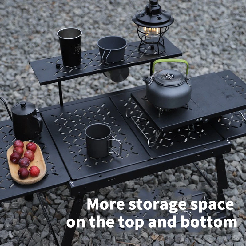 

Outdoor IGT Table Lightweight Aluminium Portable Folding Camping Table Multifunctional Expansion Table Camping Equipments