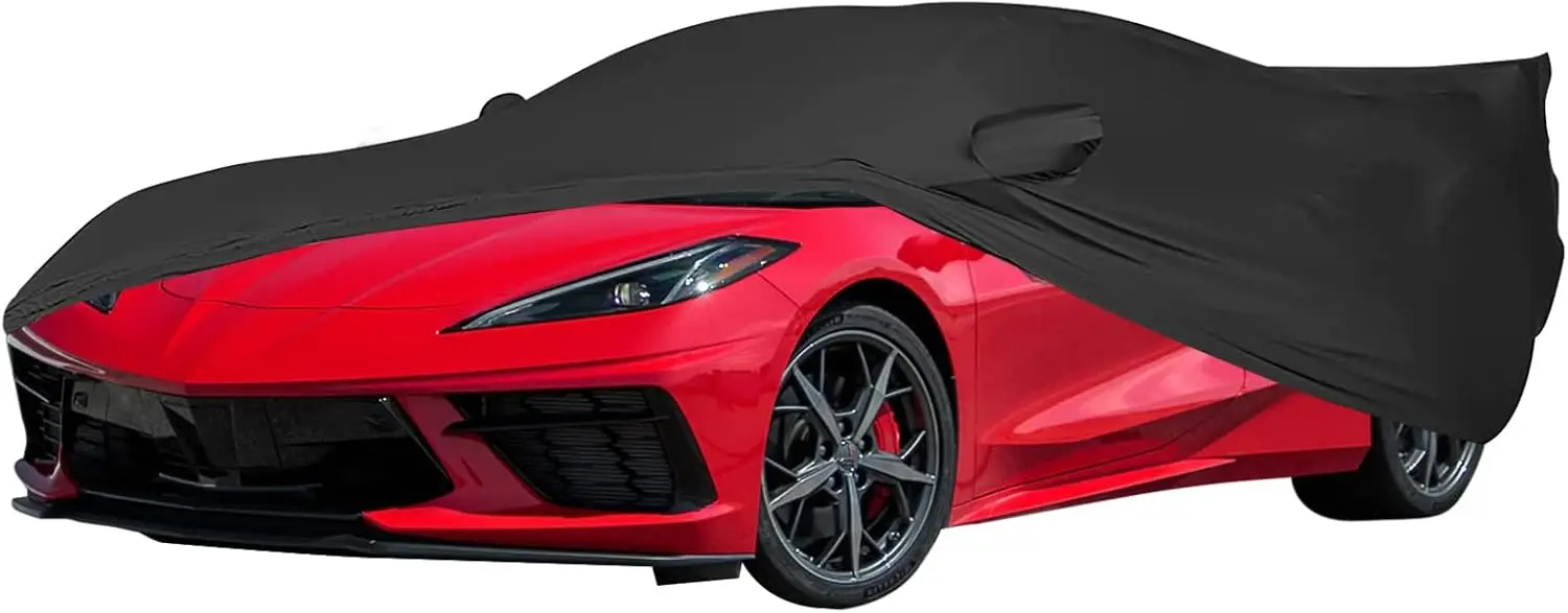 

Чехол для автомобиля из эластичного сатина для моделей Corvette C8, пылезащитный, для гаража и автосалонов