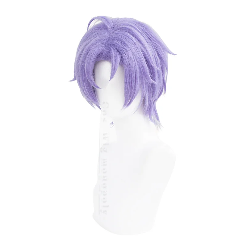 Game Nu Carnival Kuya Cos Wig 30CM Purple Short Hair Heat-resistant Synthetic Hair Halloween Party Anime Cosplay Wigs+wig Cap