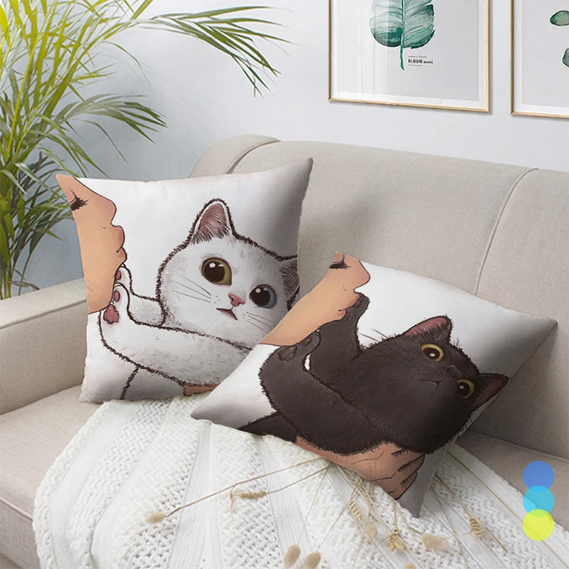 Cat Creative Decorative cushions Pillow Covers Decorative sofa cushions cat paw cushion case 45*45cm embroidered cushion covers