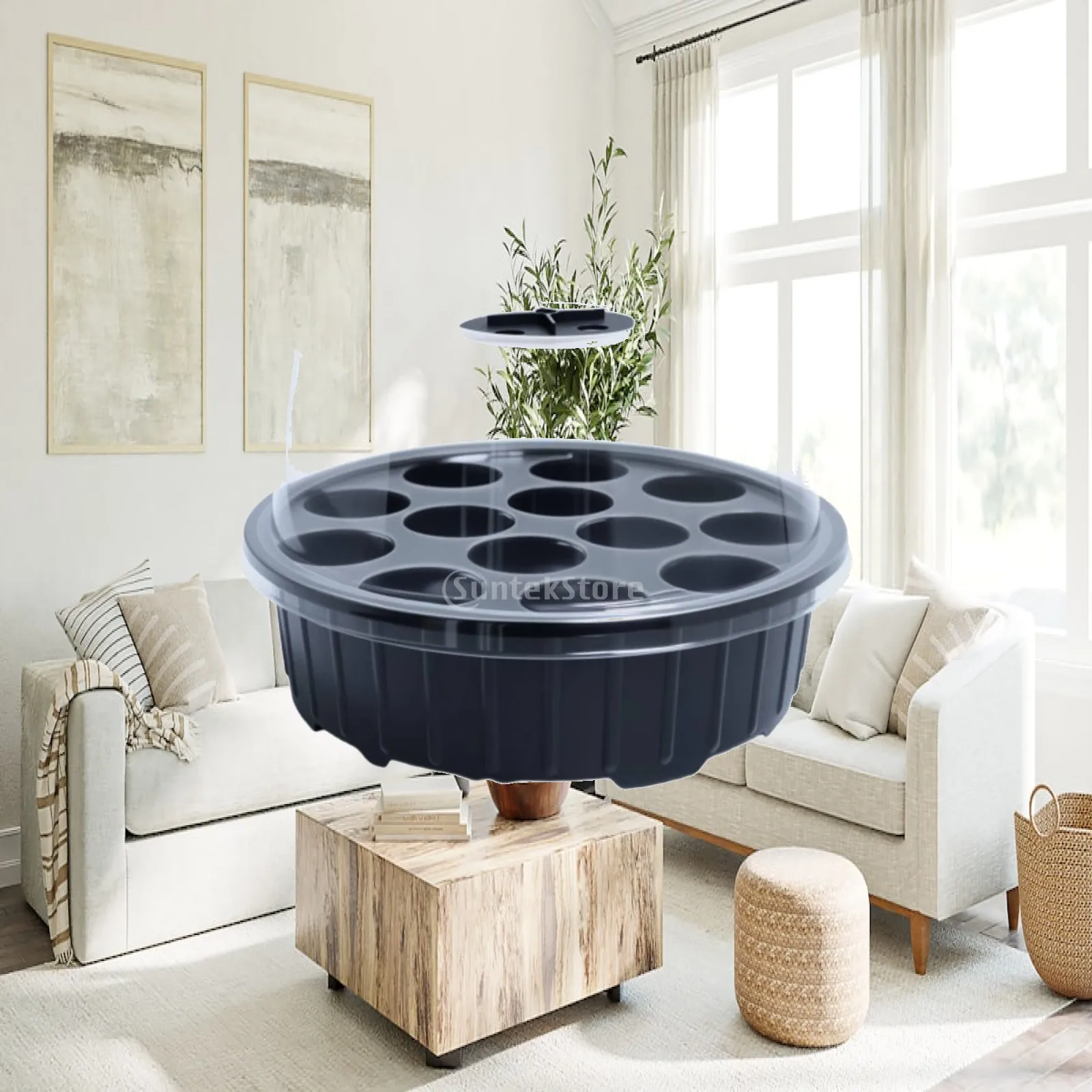 Easy Seed Sowing Tray 13 Cell Planting Pot with Dome for Vegetable Flower Balcony Gardening Kit