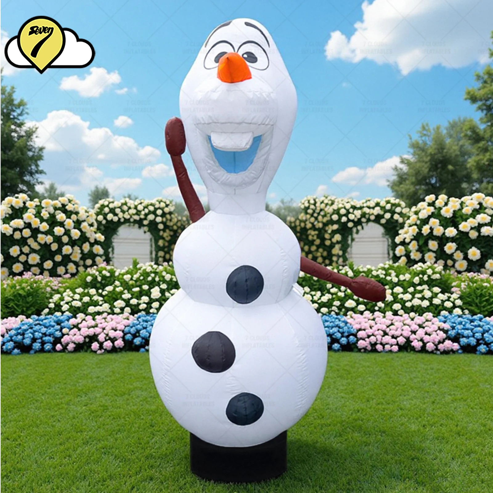 3M Giant Snowman Olaf Inflatable Toys Christmas Decoration Big Promotions Advertising Decorations with Blower and LED Lights