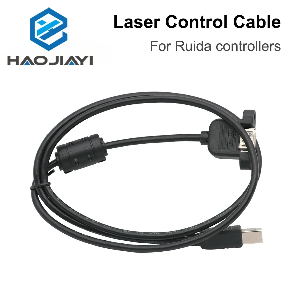 HAOJIAYI Ruida RDC6445G/S RDC6332M RDC6442S RDC6432 CO2 Kabel Pengontrol Laser Kabel Ekstensi USB Sekrup Adaptor Kabel Daya