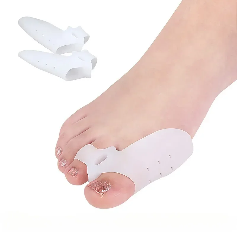 2pcs Gel Pinky Toe Separator Spacer Big Toe Corrector Protector Relief Foot Pain for Callus Corns and Blisters Toe Separator