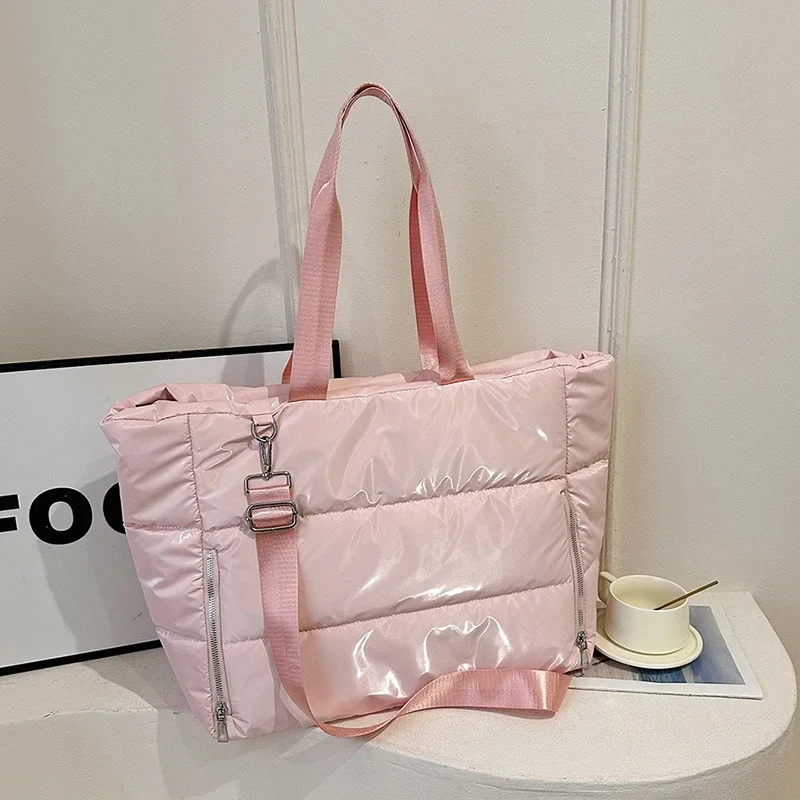 

Women's Bag 2024 New Winter Large Capacity Commuter Crossbody Cotton Robe Bag Outward Fashion Trend Tote Bag Сумк
